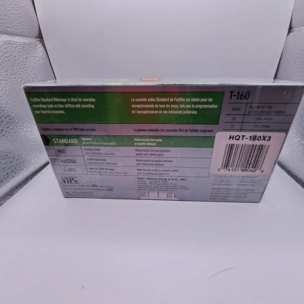 Fuji Film VHS tape 3 pack SEALED